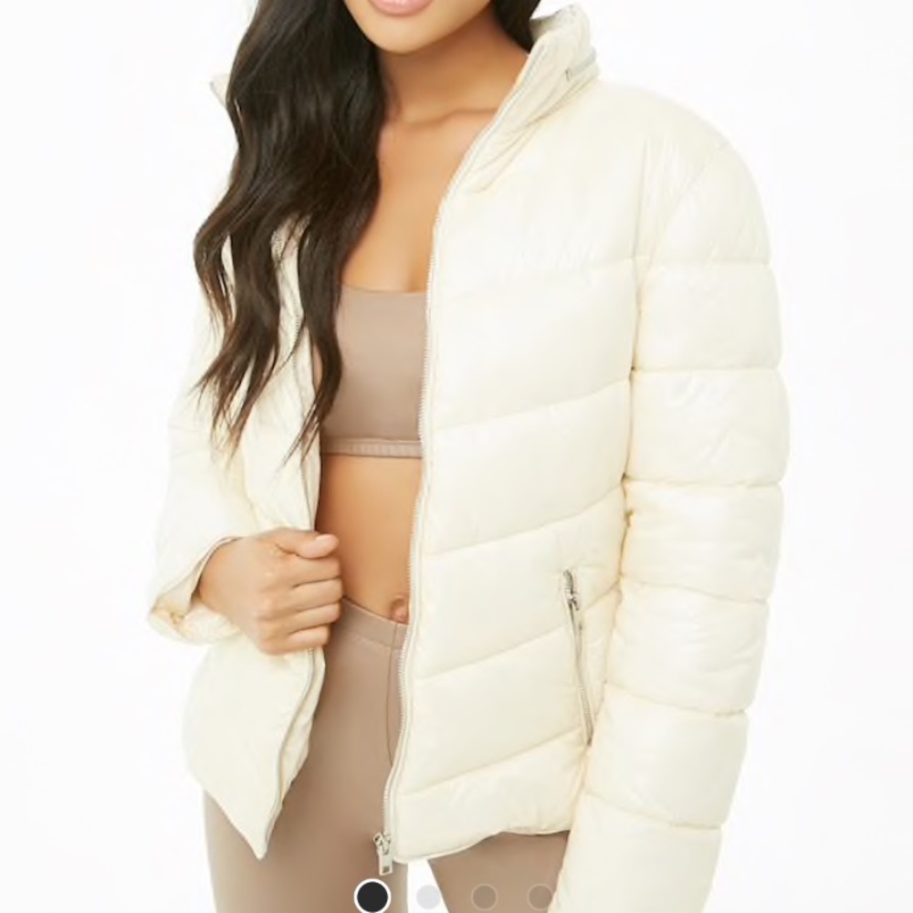 White puffer jacket